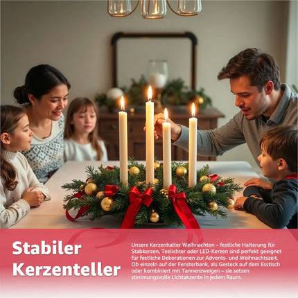 4X Kerzenstecker ca. 5 cm für Kerzen als Kerzenhalter Adventskranzstecker für Adventskranz Weihnachten