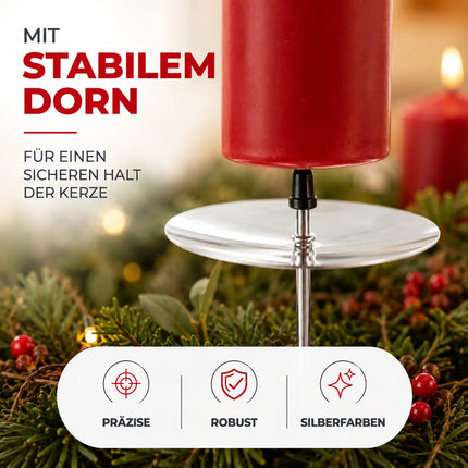 4X Kerzenstecker ca. 5 cm für Kerzen als Kerzenhalter Adventskranzstecker für Adventskranz Weihnachten
