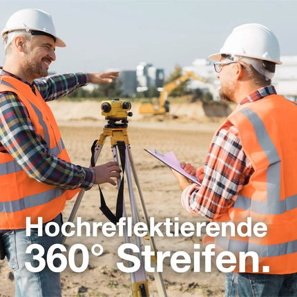 4X Warnwesten Auto orange - Warnweste Pannenweste 2025 Unfallweste ISO20471 - Sicherheitsweste