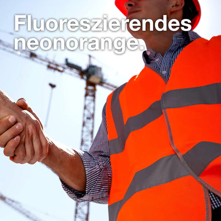 4X Warnwesten Auto orange - Warnweste Pannenweste 2025 Unfallweste ISO20471 - Sicherheitsweste