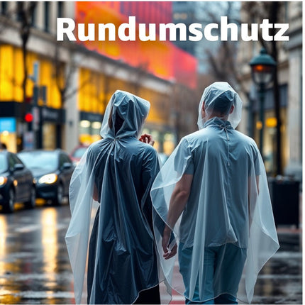 Outdoorn 10x Einweg Regenjacke & Regenponcho mit Kaputze - Einmal Regenjacke mit Kapuze - Universalgröße: transparent und wasserdicht