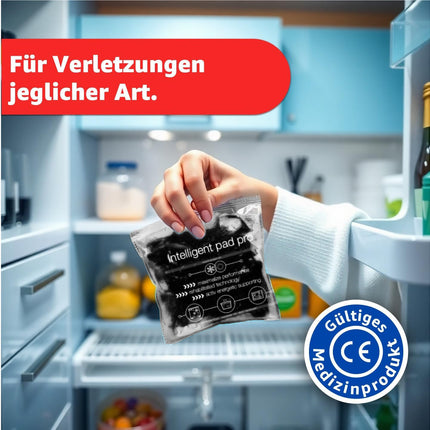 2x Kalt Warm Kompressen - MADE IN GERMANY - Kühlpads Set 29x12 cm - Vielseitige Kühl- und Warmkissen, Gelkissen Schwarz