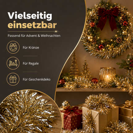 Engelshaar für Weihnachten & Advent als Dekoration & Deko ca. 15 Gramm (Gold)