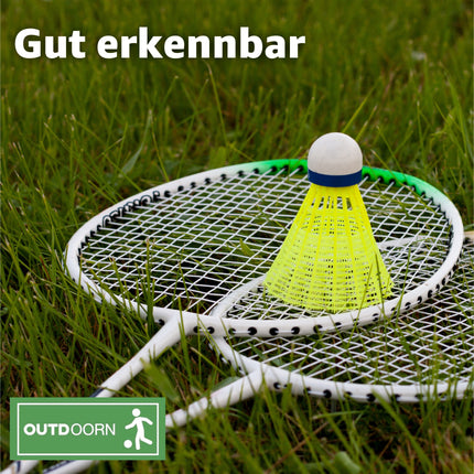 12x Federbälle gelb für Badminton: Für Training und Wettkampf - Federball Badmintonbälle - Federball für Outdoor und Indoor