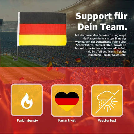 4er Autofahne Deutschland Autoflagge Auto Fahne Fanartikel Fußball EM WM