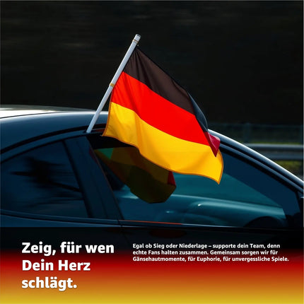 4er Autofahne Deutschland Autoflagge Auto Fahne Fanartikel Fußball EM WM