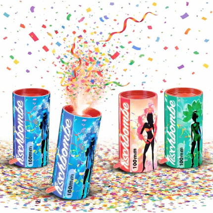 4er Party Tischbomben Partypopper Tischfeuerwerk für Partys & Feuerwerk Silvester