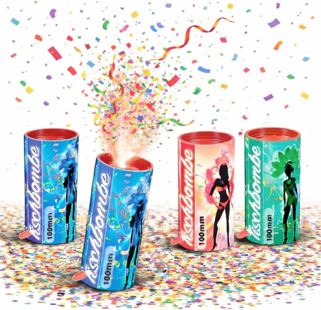 4er Party Tischbomben Partypopper Tischfeuerwerk für Partys & Feuerwerk Silvester