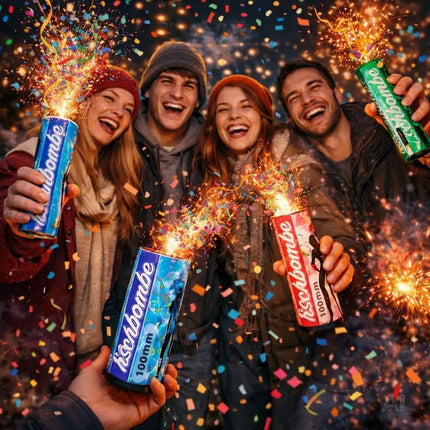 4er Party Tischbomben Partypopper Tischfeuerwerk für Partys & Feuerwerk Silvester