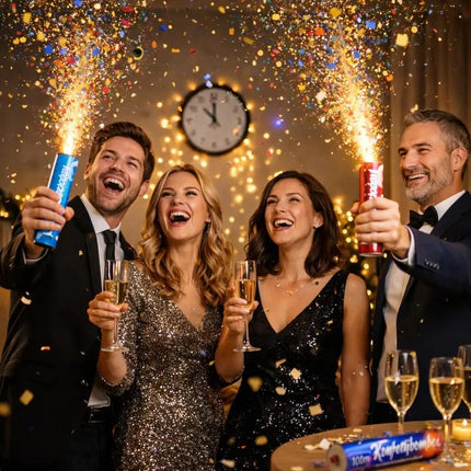 4er Party Tischbomben Partypopper Tischfeuerwerk für Partys & Feuerwerk Silvester