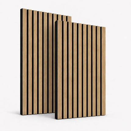 4er Set Akustikpaneele 3D – 115 x 60 x 2,1 cm Wandpaneele zur Schalldämmung – Moderne Holzoptik für stilvolle Wandverkleidung & bessere Raumakustik (4er Set Walnuss)
