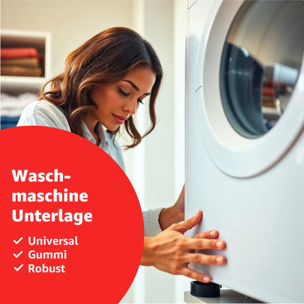 4er Set Schwingungsdämpfer & Vibrationsdämpfer rund - Dämmatte für Waschmaschine & Trockner
