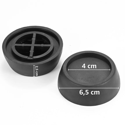 4er Set Schwingungsdämpfer & Vibrationsdämpfer rund - Dämmatte für Waschmaschine & Trockner