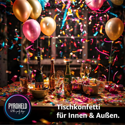 4er Tischbomben Party Set Partypopper für Silvester & Partys, Jugendfeuerwerk Kat. F1 für Kinder & Jugendliche 2026 - Jugendfeuerwerk