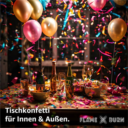 4er Tischbomben für Kinder & Jugendliche, Partypopper für Silvester und Feierlichkeiten, geprüftes Kat. F1 - Partyset 2025: