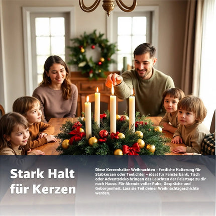 4x Kerzenhalter Gold Kerzenteller Adventskranzstecker 5 cm Kerzenstecker für Adventskranz