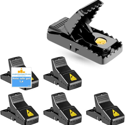 4x Mausefalle Schlagfalle Mousetrap Wühlmausfalle wiederverwendbar Falle für Maus, Ratte