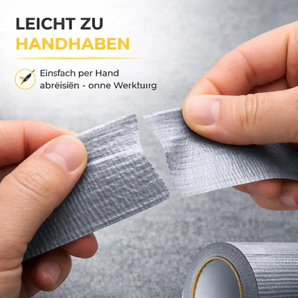 3x Panzertape Tank Tape 2.0 – Gewebeklebeband 50 m x 50 mm – ultrastarkes Duct Tape silber – witterungsbeständiges Reparaturband