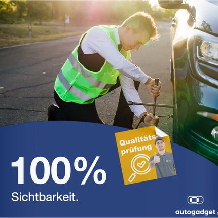 4X Warnwesten Auto gelb - Warnweste Pannenweste 2024 Unfallweste ISO20471 - Sicherheitsweste - TK Gruppe® Offizieller Onlineshop