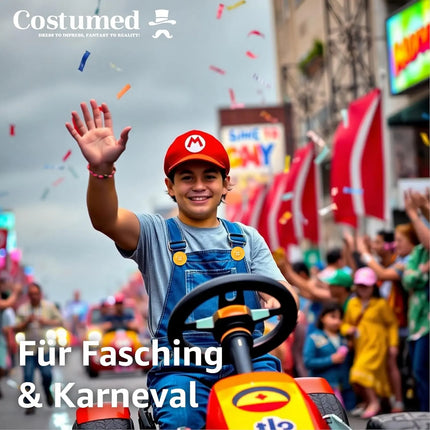 4x extra große gelbe Knöpfe – perfekt für Erwachsenen-Latzhosen für Damen & Herren, inspiriert von Mario & Waluigi, ideal für Kostüme zu Karneval & Fasching