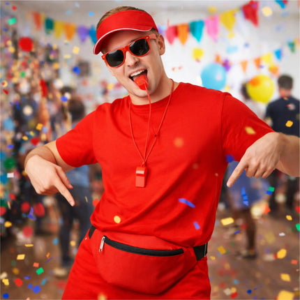 5-in-1 Rettungsschwimmer Kostüm inspiriert von Baywatch – Lifeguard Set für Damen & Herren mit Boje, Rettungsring & Zubehör für Fasching & Karneval