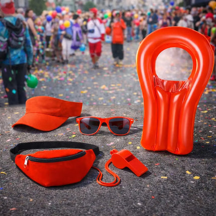 5-in-1 Rettungsschwimmer Kostüm inspiriert von Baywatch – Lifeguard Set für Damen & Herren mit Boje, Rettungsring & Zubehör für Fasching & Karneval