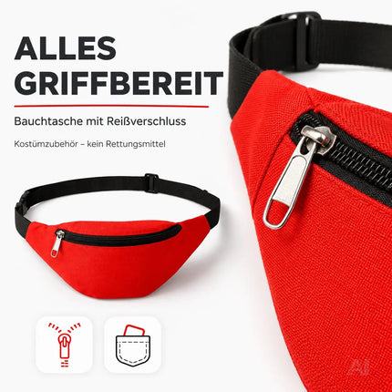 5-in-1 Rettungsschwimmer Kostüm inspiriert von Baywatch – Lifeguard Set mit Boje, Rettungsring – Detailansicht 5