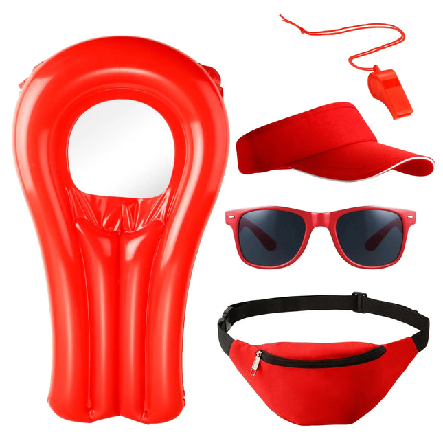 5 in 1 bademeister Fasching Set  Kostüm Karneval Verkleidung Rettungschwimmer Bademeister
