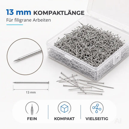 50 gr. ca - 1500 Stk. Reißnagel Stecknadeln Reissnagel Kopfstifte Stecknadel
