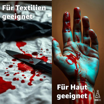50 ml Blut - abwaschbar & täuschend echt - &Kunstblut zum Schminken - Fake Blood Verkleiden - Halloween & Fasching