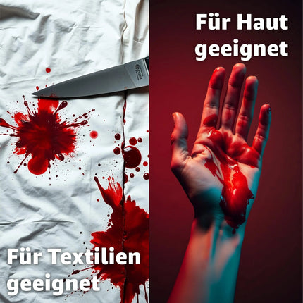 50 ml Kunstblut - Blut - Fake Blood zum Schminken und Verkleiden and Halloween & Fasching - Abwaschbar & täuschend echt