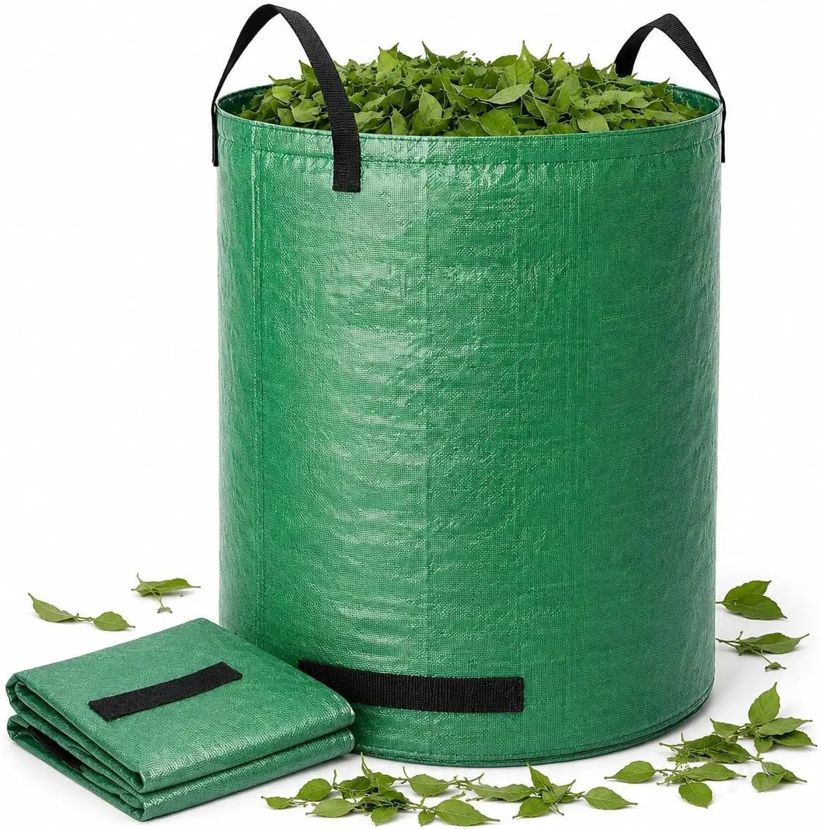 500 Liter Gartenabfallsack groß & reißfest – 150 GSM Laubsack aus Polypropylen – Gartensack für Laub, Rasenschnitt & Grünschnitt (500 Liter)