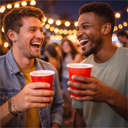 50x Beer Pong Becher wiederverwendbar 473 ml – extra stabile Red Cups für Bierpong, Partys, Festivals & JGA