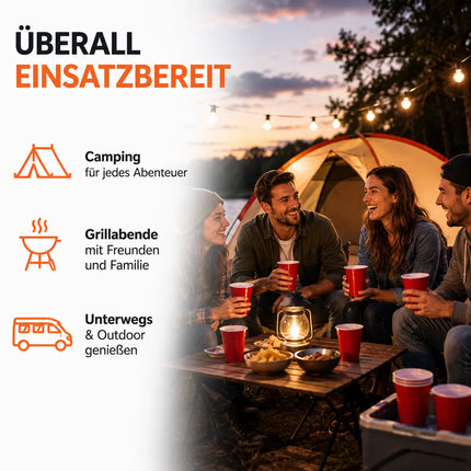 50x Beer Pong Becher wiederverwendbar 473 ml – extra stabile Red Cups für Bierpong, Partys, Festivals & JGA