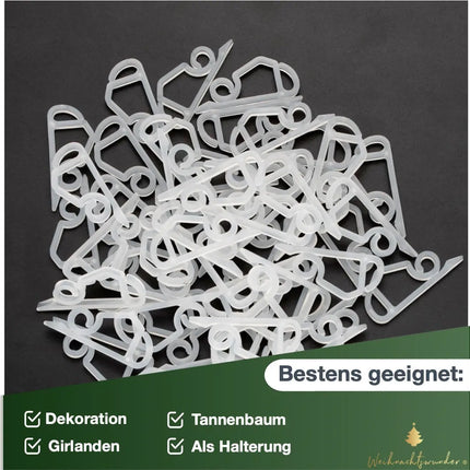 50x Clips Lichtvorhang & Lichterkette Haken Haken Halterung & Befestigung