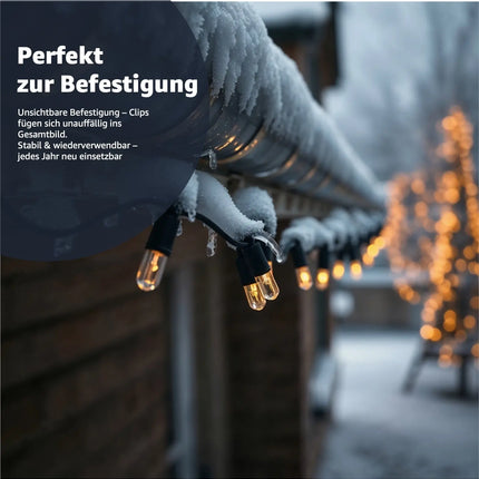 50x Clips Lichtvorhang & Lichterkette Haken Haken Halterung & Befestigung