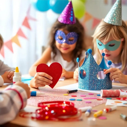 50x Glitzerpapier in A4: Buntes Glitter Papier mit 250 g/m² - Ideal für Bastelarbeiten und kreatives Gestalten - Fotokarton und Druckerpapier für Bastelpapier