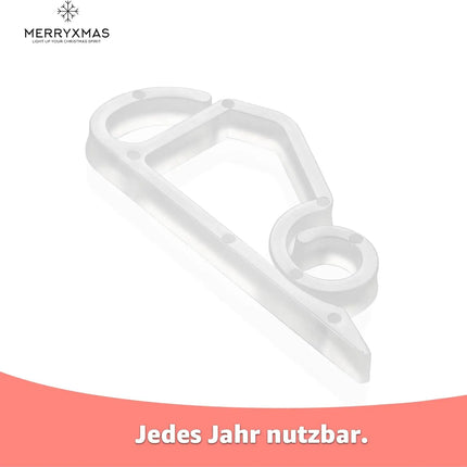 50x Haken Lichterketten Halterung & Lichtvorhang Clips & Befestigung - Dachrinnenhaken an Weihnachten