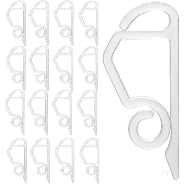 50x Halter für Lichterketten & Clips für Lichtvorhang Halterung & Befestigung - Haken & Dachrinnenhaken an Weihnachten