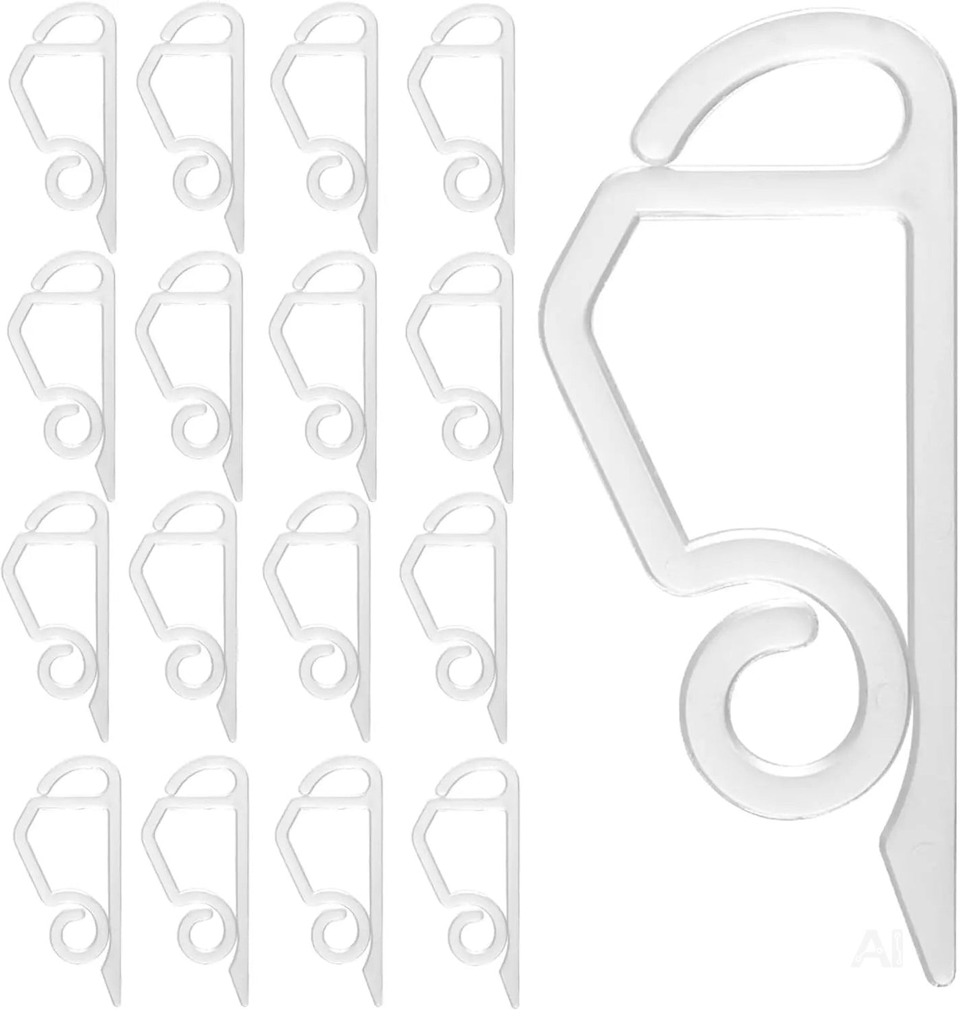 50x Halter für Lichterketten & Clips für Lichtvorhang Halterung & Befestigung - Haken & Dachrinnenhaken an Weihnachten
