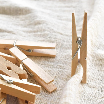 50x Klammern 7 cm Wäscheklammern - groß - Holzklammern aus Echt Holz - Holzwäscheklammern & Basteln & Bastelklammern - Wäsche aufhängen