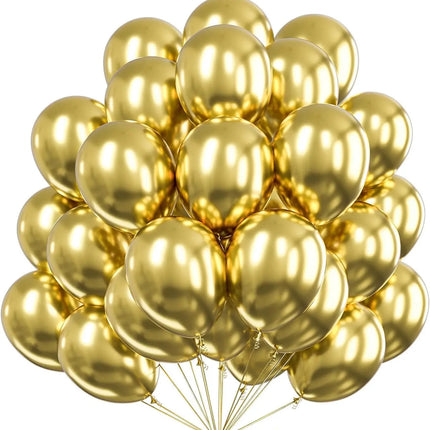 50x Luftballons Gold Ø 35 cm - Kein Plastik -100 % Bio & recyclebar -