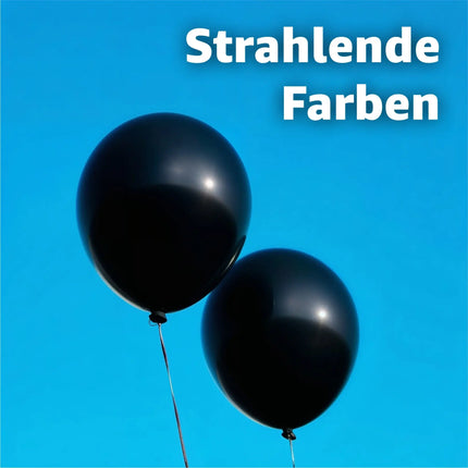 50x Luftballons Schwarz Ø 35 cm - Helium geeignet -