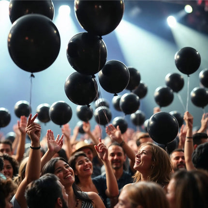 50x Luftballons Schwarz Ø 35 cm - Helium geeignet -