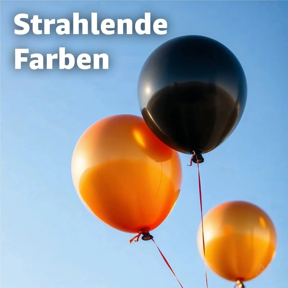 50x Luftballons Silvester Mix gold & schwarz - 100 % Bio - für Deko & Party – Detailansicht 3