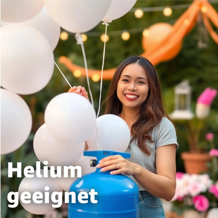 50x Luftballons Weiß Ø 35 cm Ballons - weiß Helium geeignet zur Deko Dekoration – Detailansicht 2