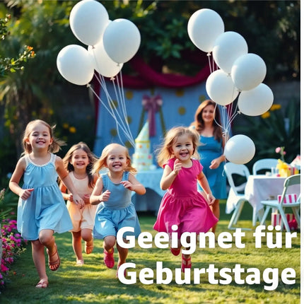 50x Luftballons Weiß Ø 35 cm Ballons - weiß Helium geeignet zur Deko Dekoration – Detailansicht 4