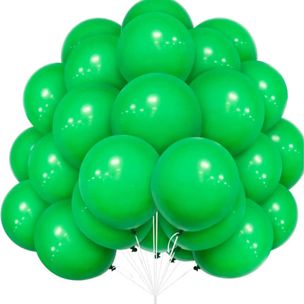 50x Luftballons grün Ø 35 cm - Helium geeignet - Kein Plastik -100% Bio & recyclebar - Deko Dekoration zur Befüllung mit Ballongas (grün)