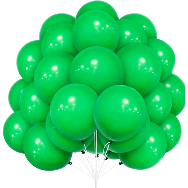 50x Luftballons grün Ø 35 cm - Helium geeignet - Kein Plastik -100% Bio & recyclebar - Deko Dekoration zur Befüllung mit Ballongas (grün)