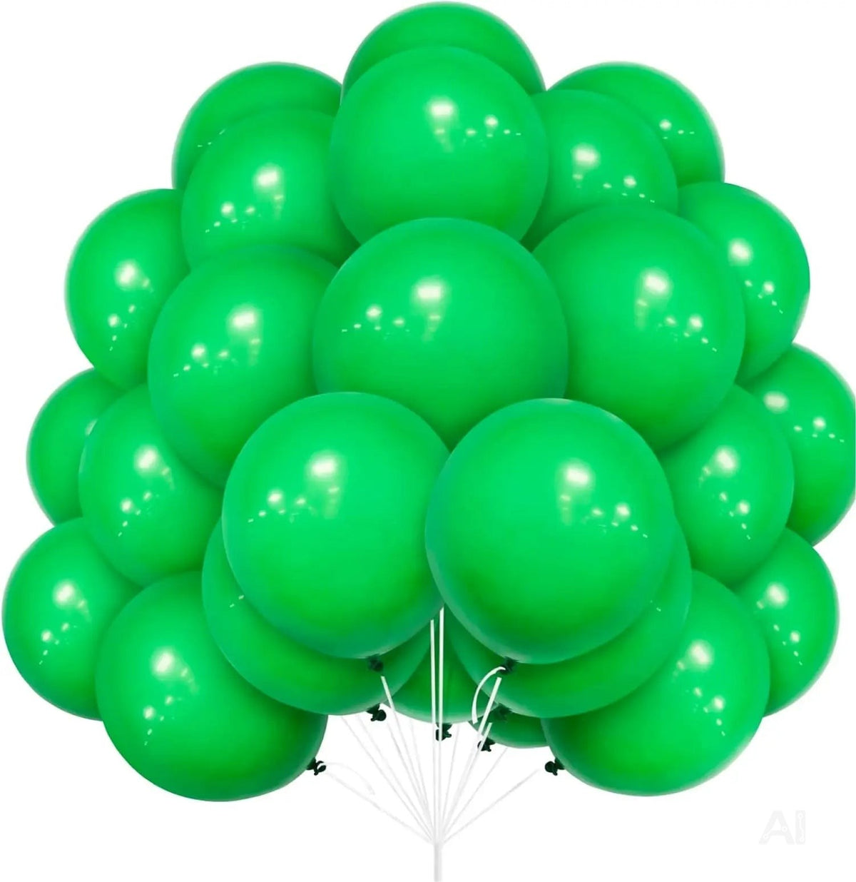 50x Luftballons grün Ø 35 cm - Helium geeignet - Kein Plastik -100% Bio & recyclebar - Deko Dekoration zur Befüllung mit Ballongas (grün)